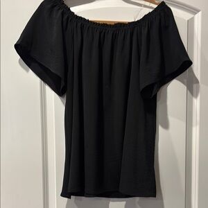 Elegant Black Off-Shoulder Women's Top